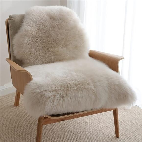 New Premium Genuine Sheepskin Rug Linen Real Australia Sheepskin Natural